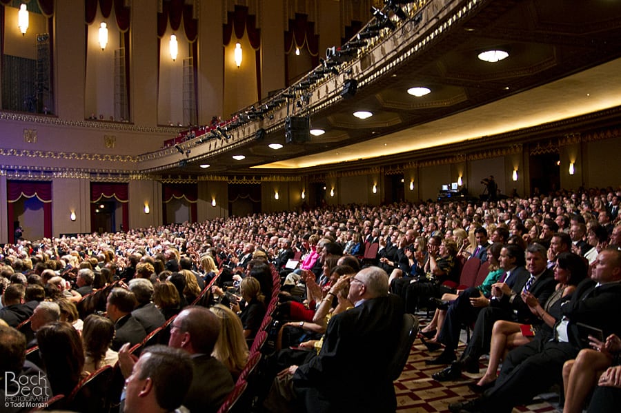 Engaged Audience at a large corporate event 