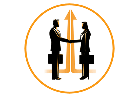 Coworkers Shaking Hands Icon