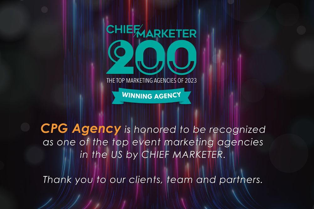 CPG AGENCY NAMED TOP 200 EXPERIENCE AGENCY BY CHIEF MARKETER